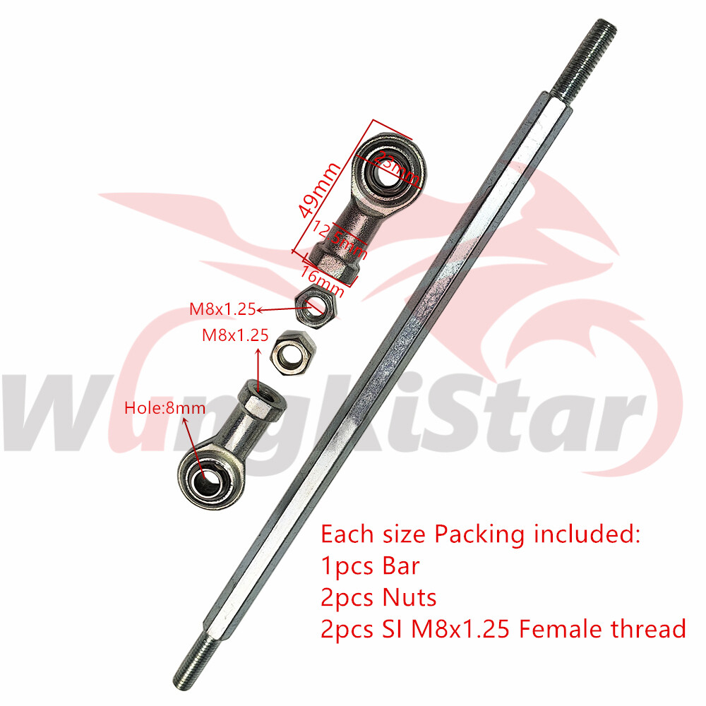 M8 80mm/3.15inch Steering Linkage Tie Rod Ball Joint Kit For Auto Motor ATV Bike