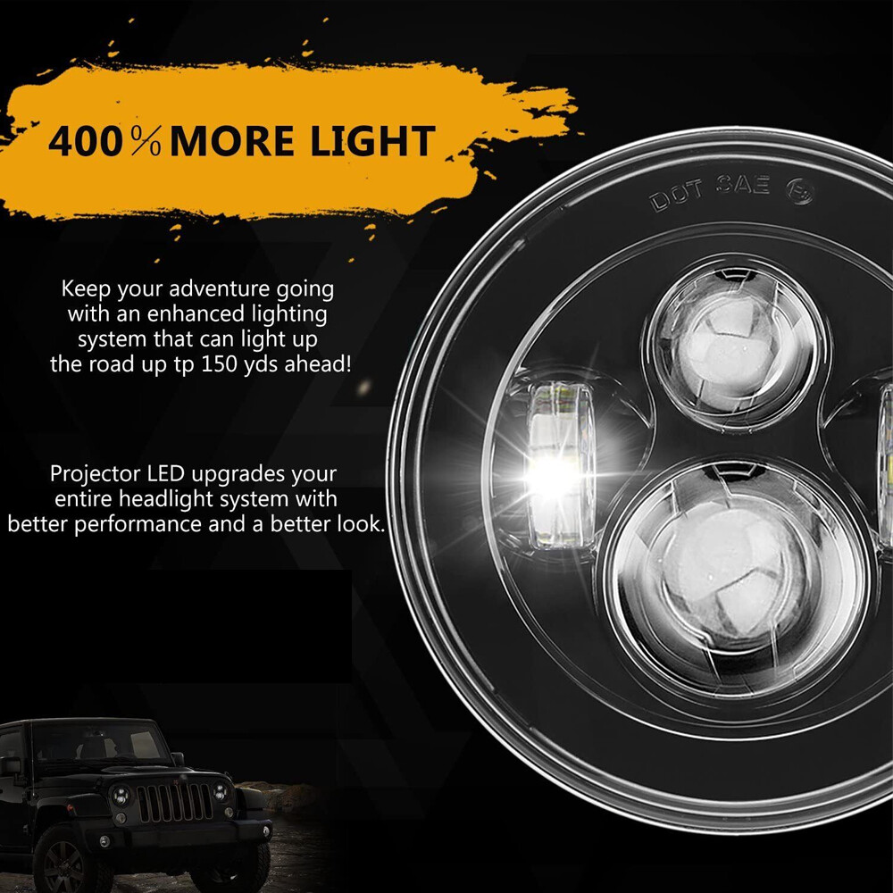 7” LED Headlight Fit Suzuki Intruder Volusia VS VL 700 800 1400 1500 Boulevard