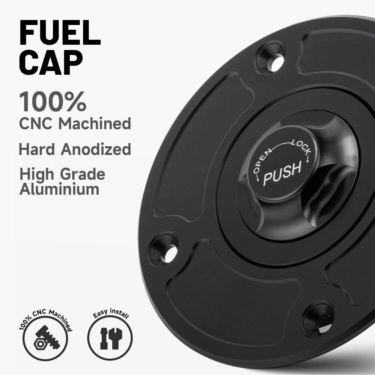 Motorcycle Keyless Fuel Gas Tank Cap For Suzuki GS600F 00-01 GSF1200 2000-2004