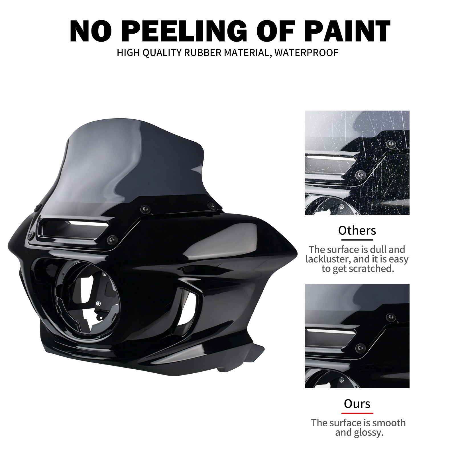 Black Headlight Fairing w/ Windshield Fits For Harley Low Rider ST FXLRST 22-25