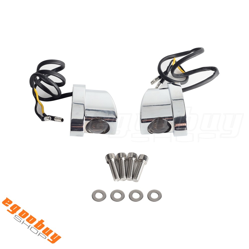 1 Pair Steel Fender Struts LED Turn Signals Universal Fit Most Dirt/ Street Bike