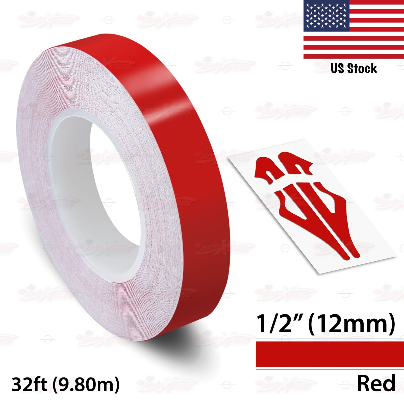 1/2″ Roll Vinyl Pin Stripe DIY Self Adhesive Line Car Tape Decals Stickers 12mm