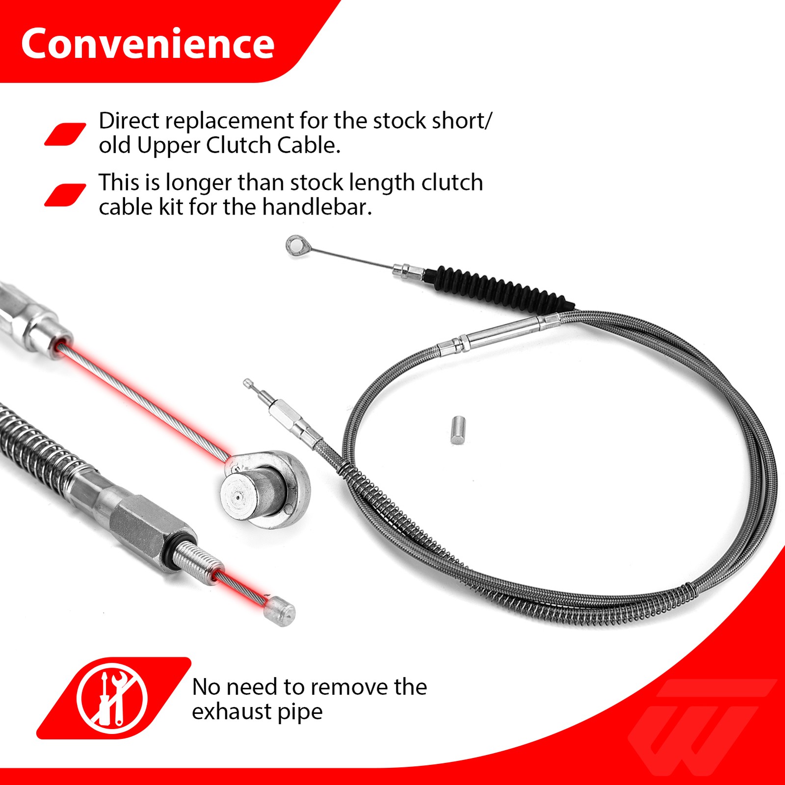 Black Extended 14″-16″ Handlebar Cable Kit For Harley Touring Road Glide King
