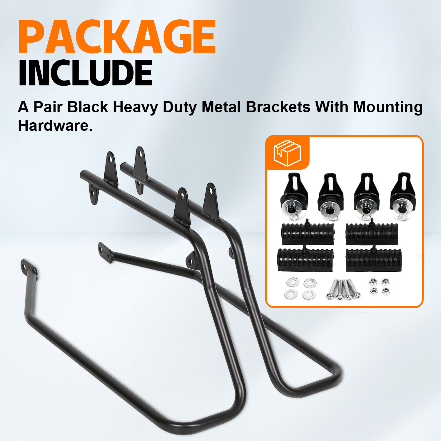 Hard Saddlebag Saddle bag Conversion Brackets Fit For Harley Softail w/ Hardware