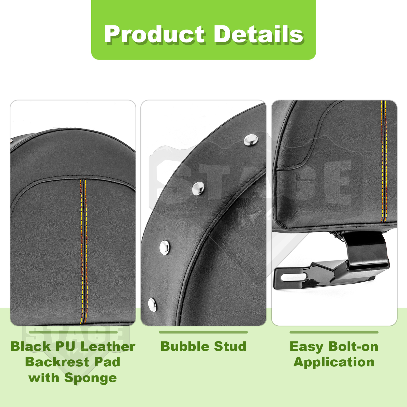 MOFUN Harley Driver Backrest Pad For Heritage Classic, FLHC, FLHCS (2018-2024)