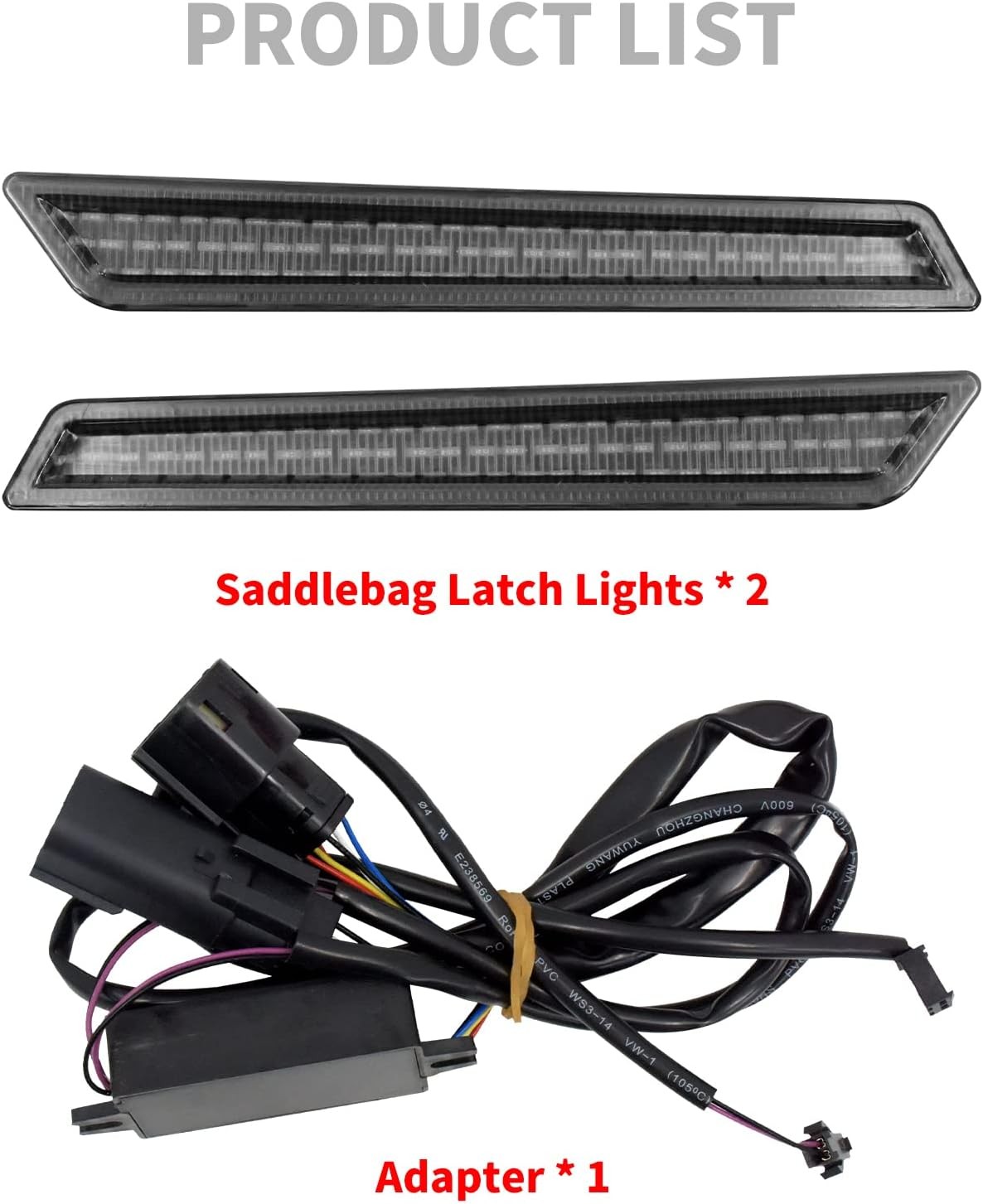 HDBUBALUS Saddlebag Latch Lights Cover Turn Signal Brake Light Fit for Smoke