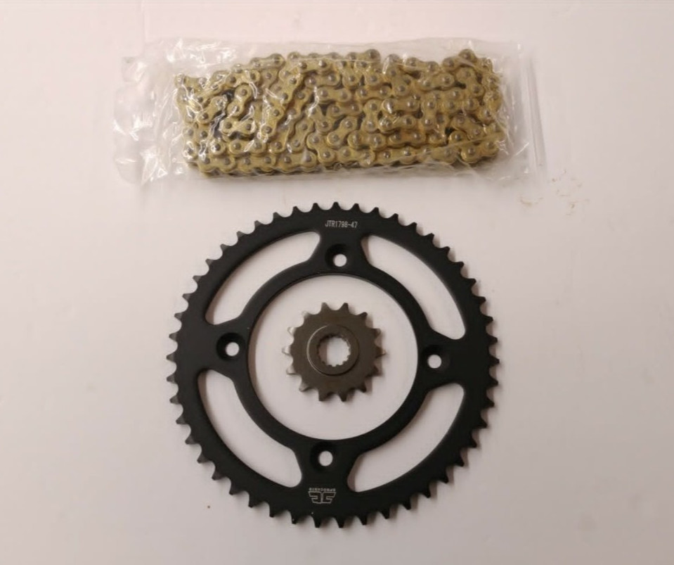 2018-2026 Yamaha YZ65 JT Sprocket Set 14/47 & Gold Heavy Duty 420 Chain Kit
