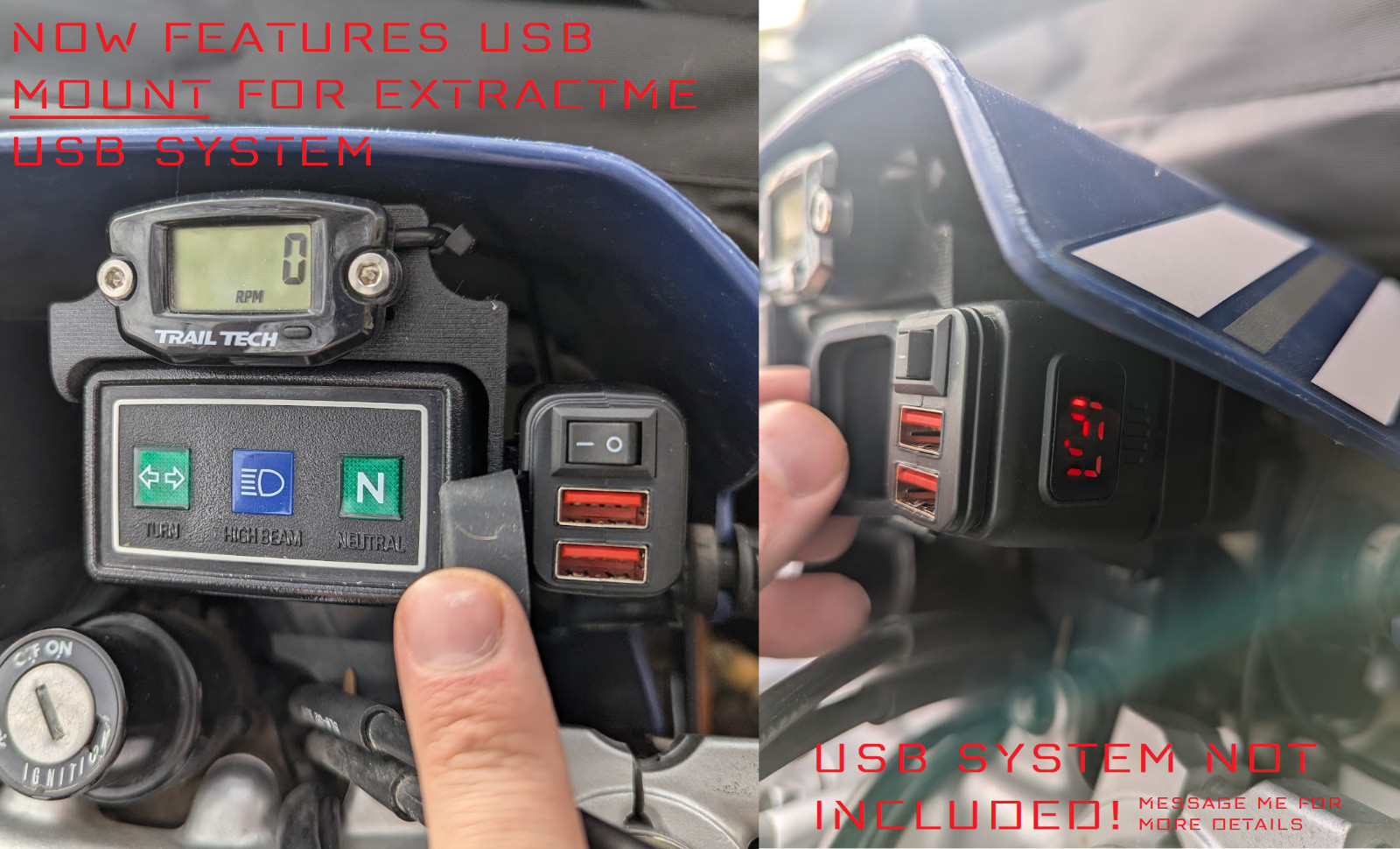 Yamaha TW200 Trail Tech Tachometer Mount Kit