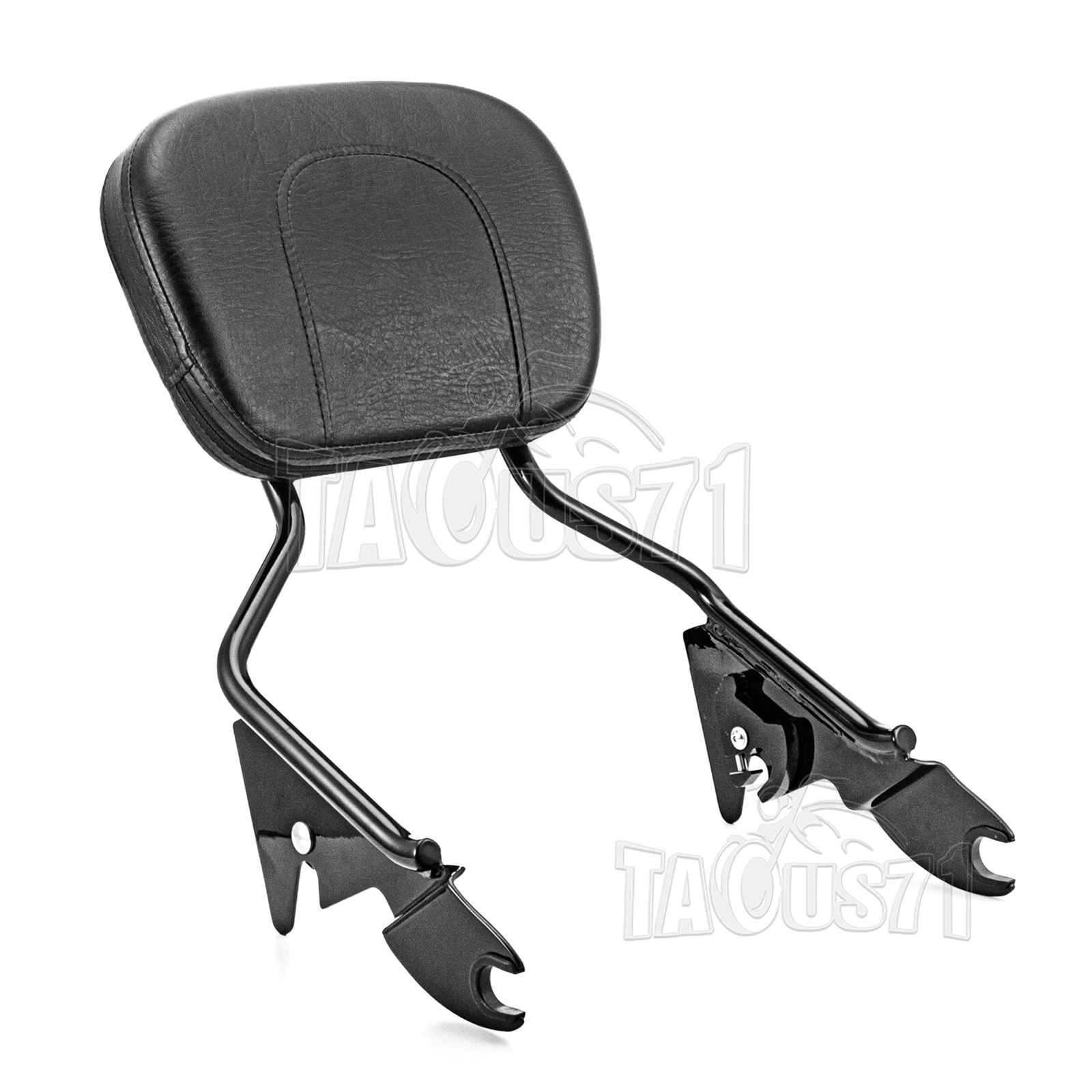 Black Backrest Sissy Bar Stealth Rack For Harley Road King Street Glide 09-23 24