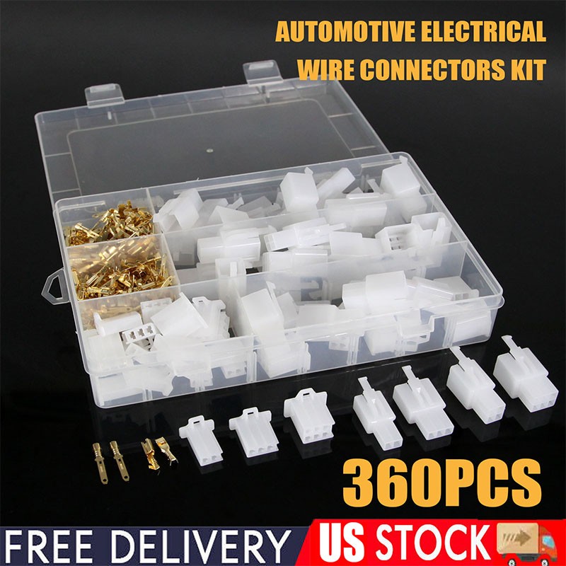 380Pcs Motorcycle Connector Wiring Loom Automotive Harness Terminal Repair Setus
