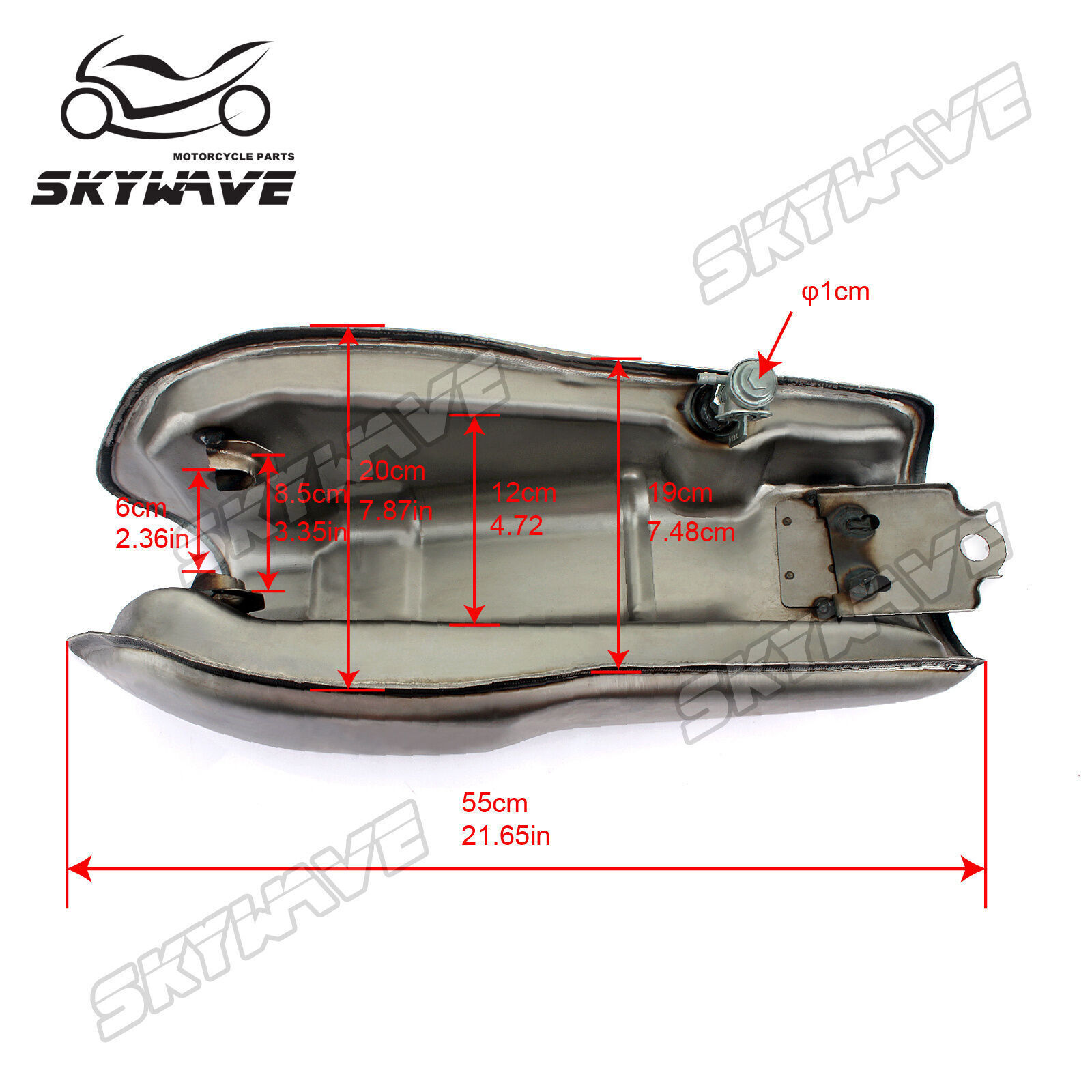 2.4Gal 9L Cafe Racer Gas Fuel Tank For BMW R100R/T/S For Yamaha RD350 RD400 RD50