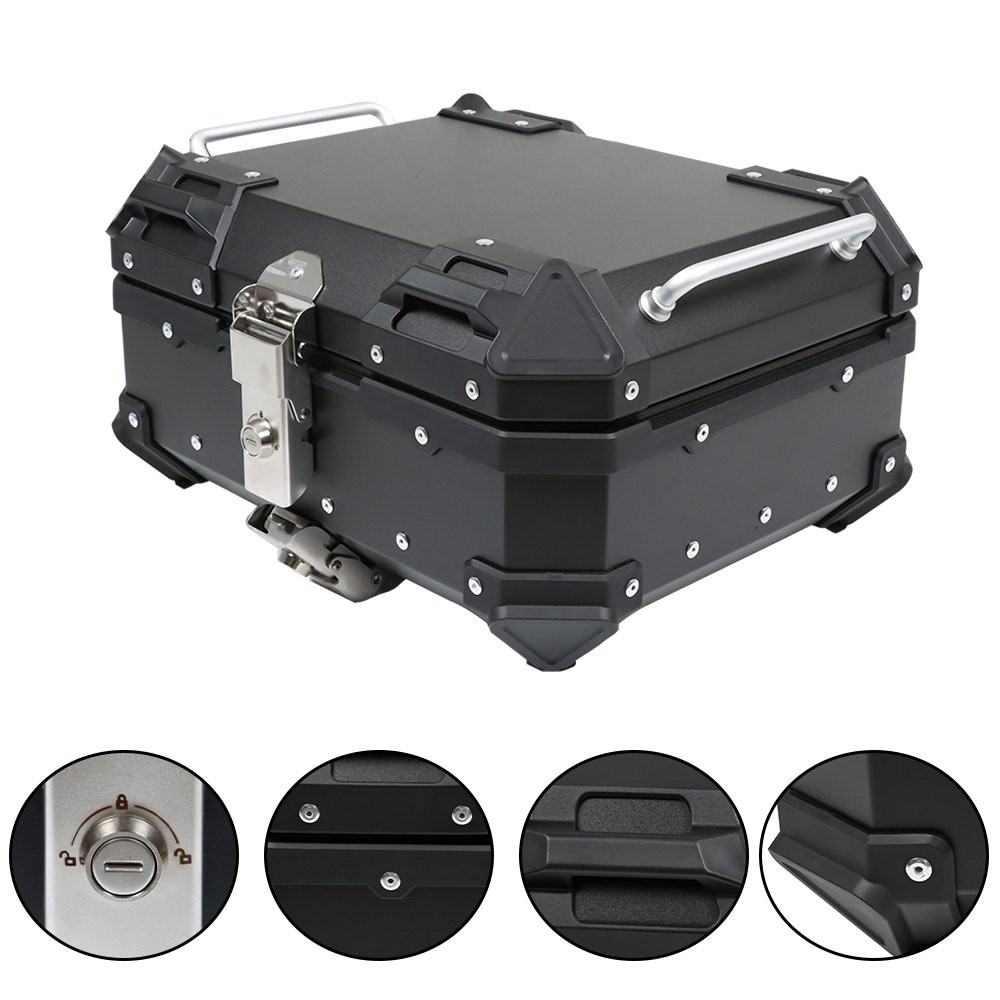 New Motorcycle Luggage Waterproof Tail Box Top Case Scooter Trunk Storage 22L