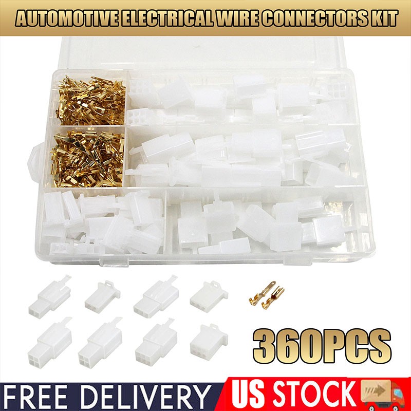 380Pcs Motorcycle Connector Wiring Loom Automotive Harness Terminal Repair Setus