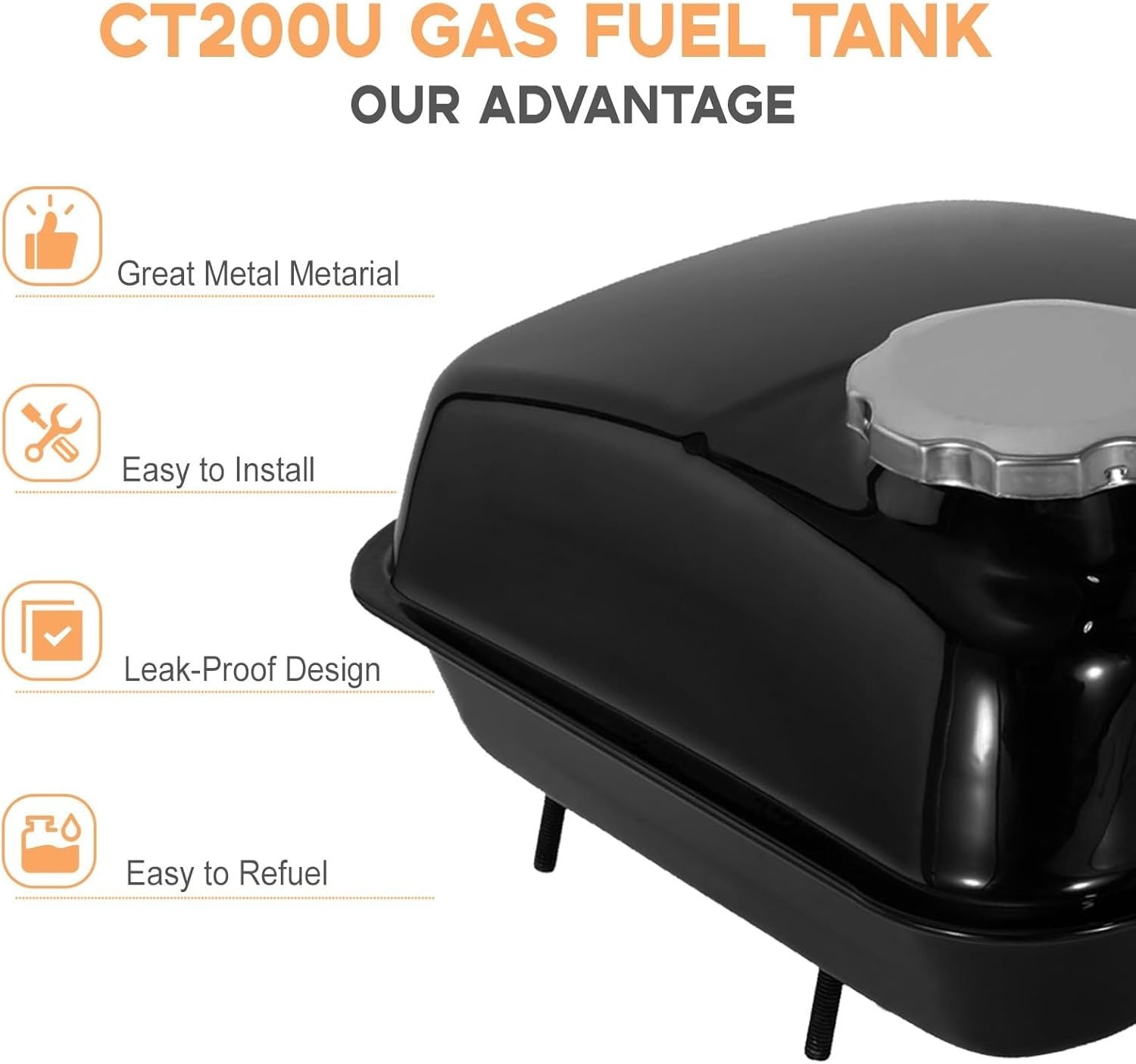 Durable Alloy Steel Fuel Tank for Coleman Mini Bikes and Go-Karts – 5.24′ Height