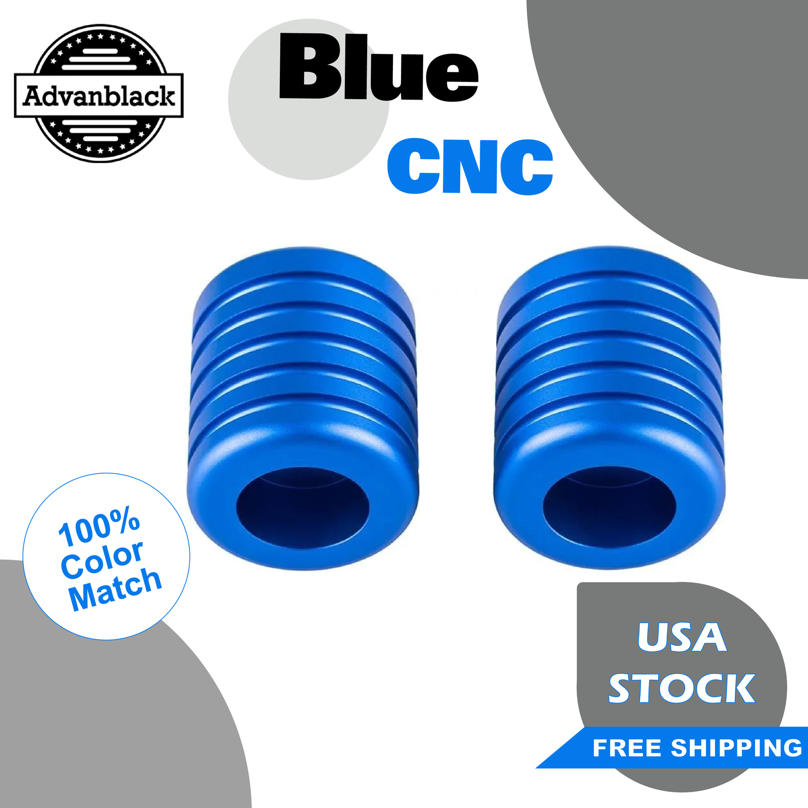 Advanblack Blue CNC Alumium ProTek Machined Inlay Crash Bar Slider