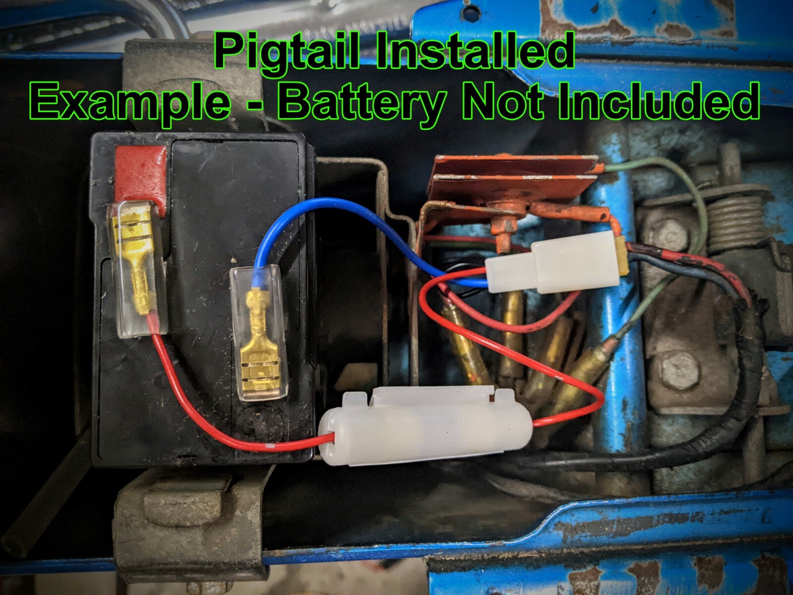 Electrical – Fused Pigtail – For 6v Sealed Battery Conversion – Honda CT70 K0