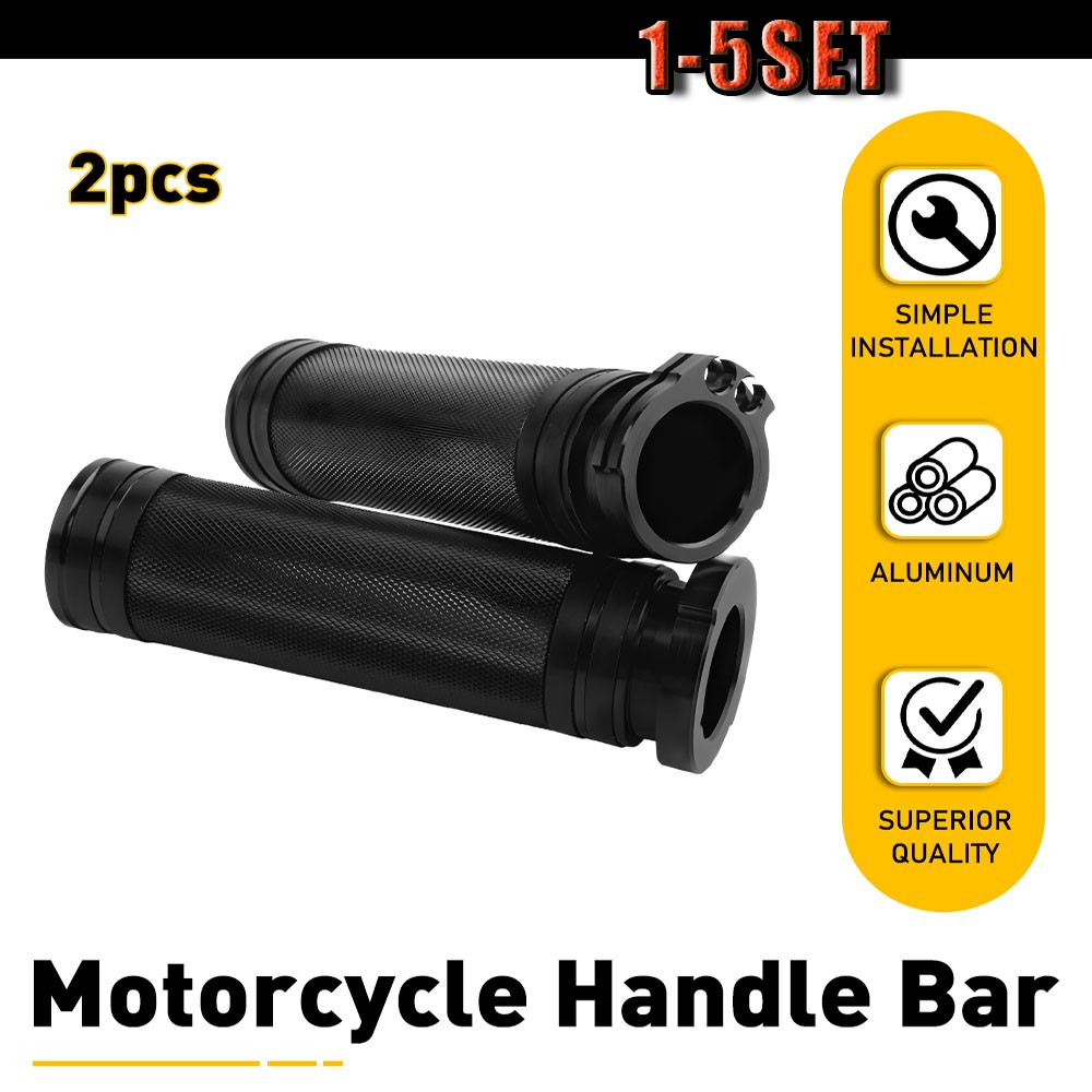 For Harley Street XG500 XG750 15-20 Black 22mm 7/8″ Handlebar Hand Grips 1-5SET