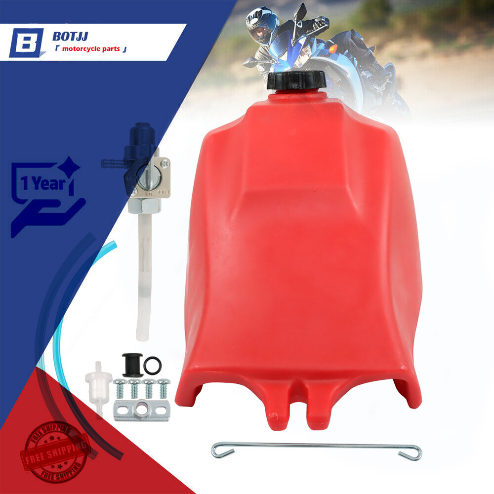 Red Plastic Gas Fuel Tank For Honda ATC200M 1984-1985 ATC200S 1984-1986