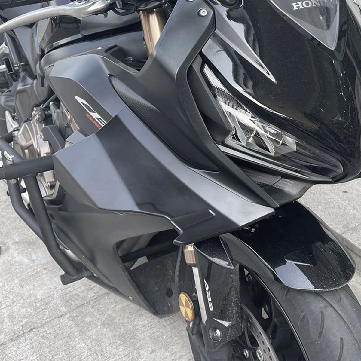Side Winglets Wing Spoiler Fairing Black Matte For Honda CBR650R 2019-2026