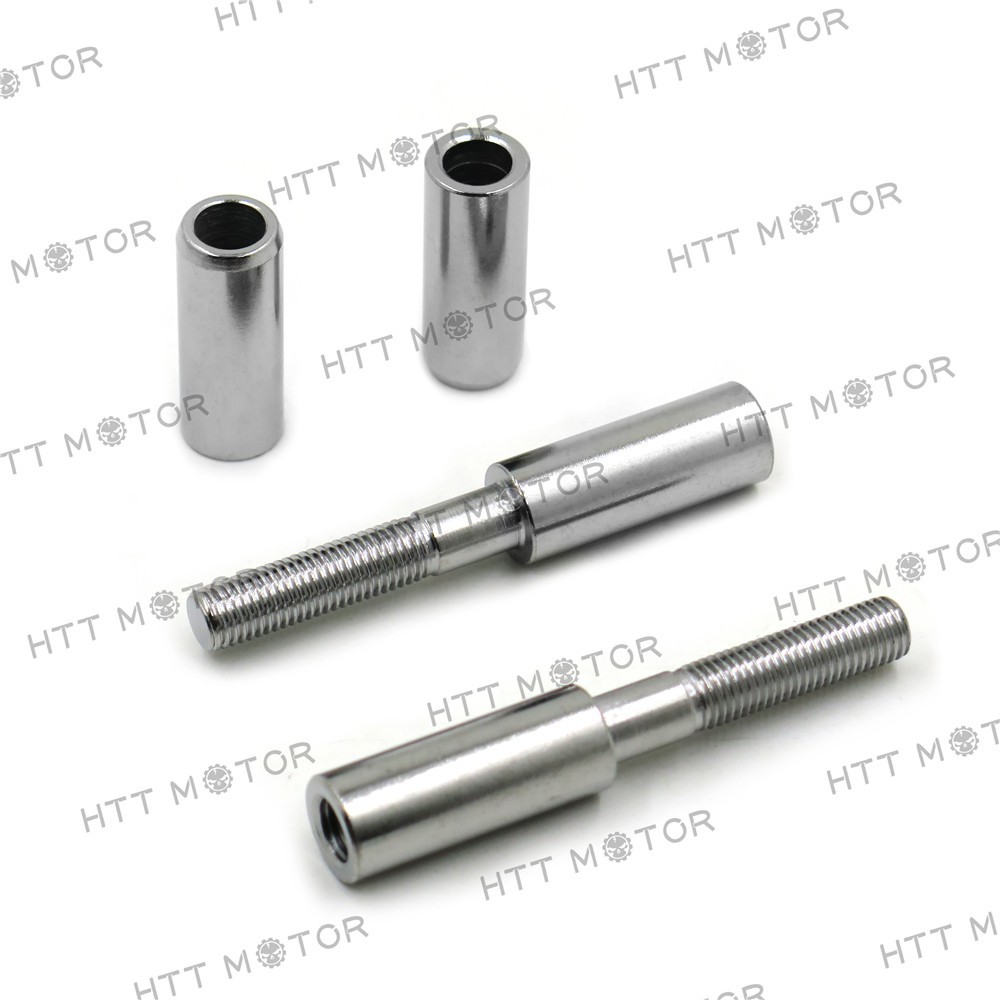 HTTMT Chrome 2″ Mirror Extensions Kit for Harley Softail Sportster Dyna Touring