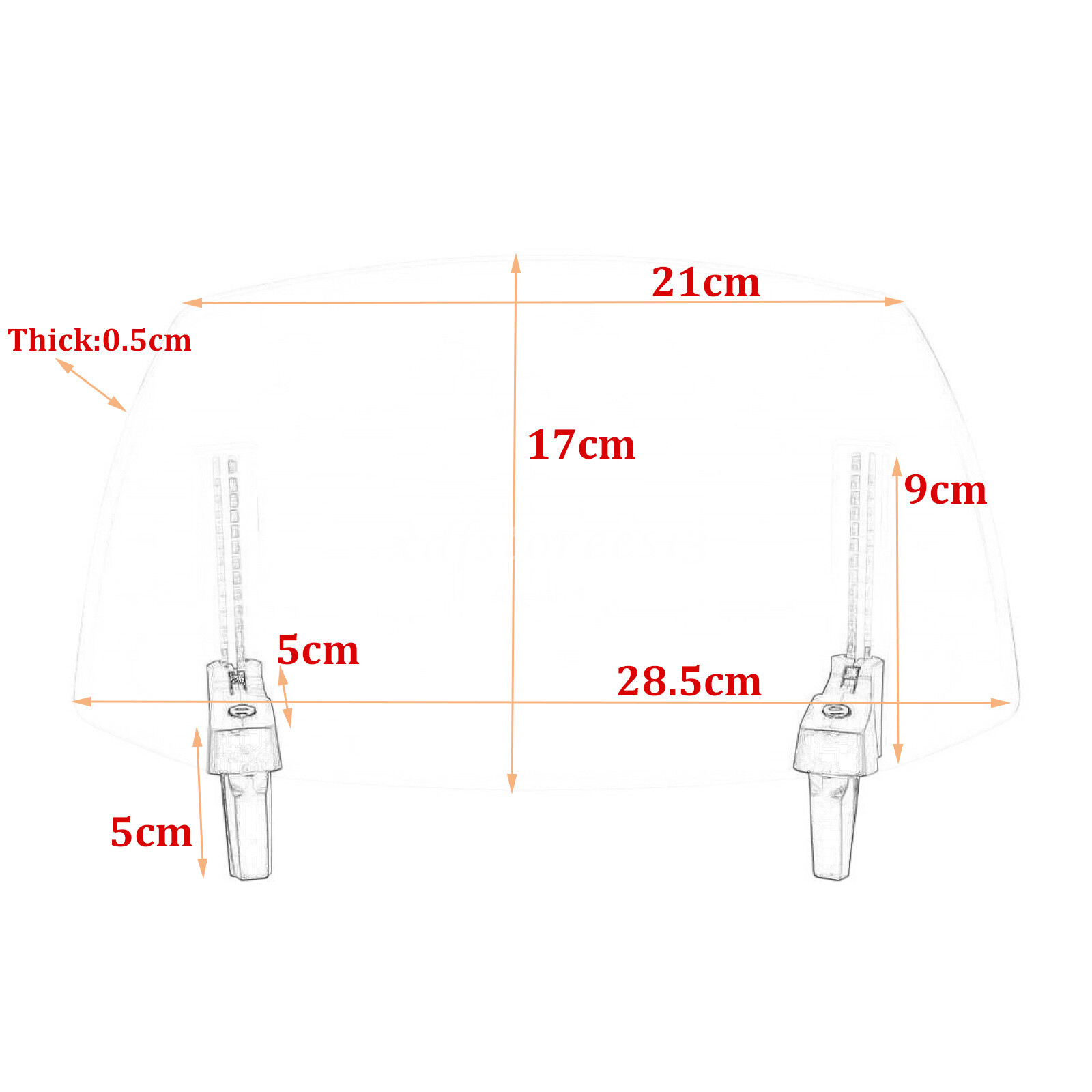 Motorcycle Heightened Windshield Wind Screen Deflector Extension Spoiler Smoke