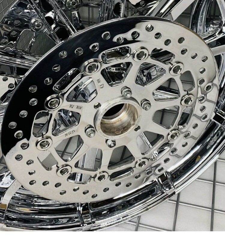 INDIAN CHIEF CLASSIC VINTAGE CHIEFTAIN POLISH FRONT OR REAR ROTOR EXCHANGE