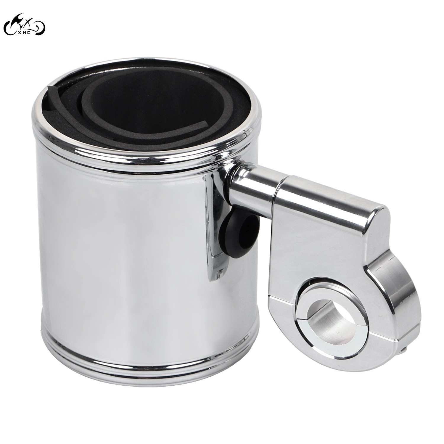 Motorcycle Cup Holder Handlebar Drink Bottle Holder Chrome For Harley Universal