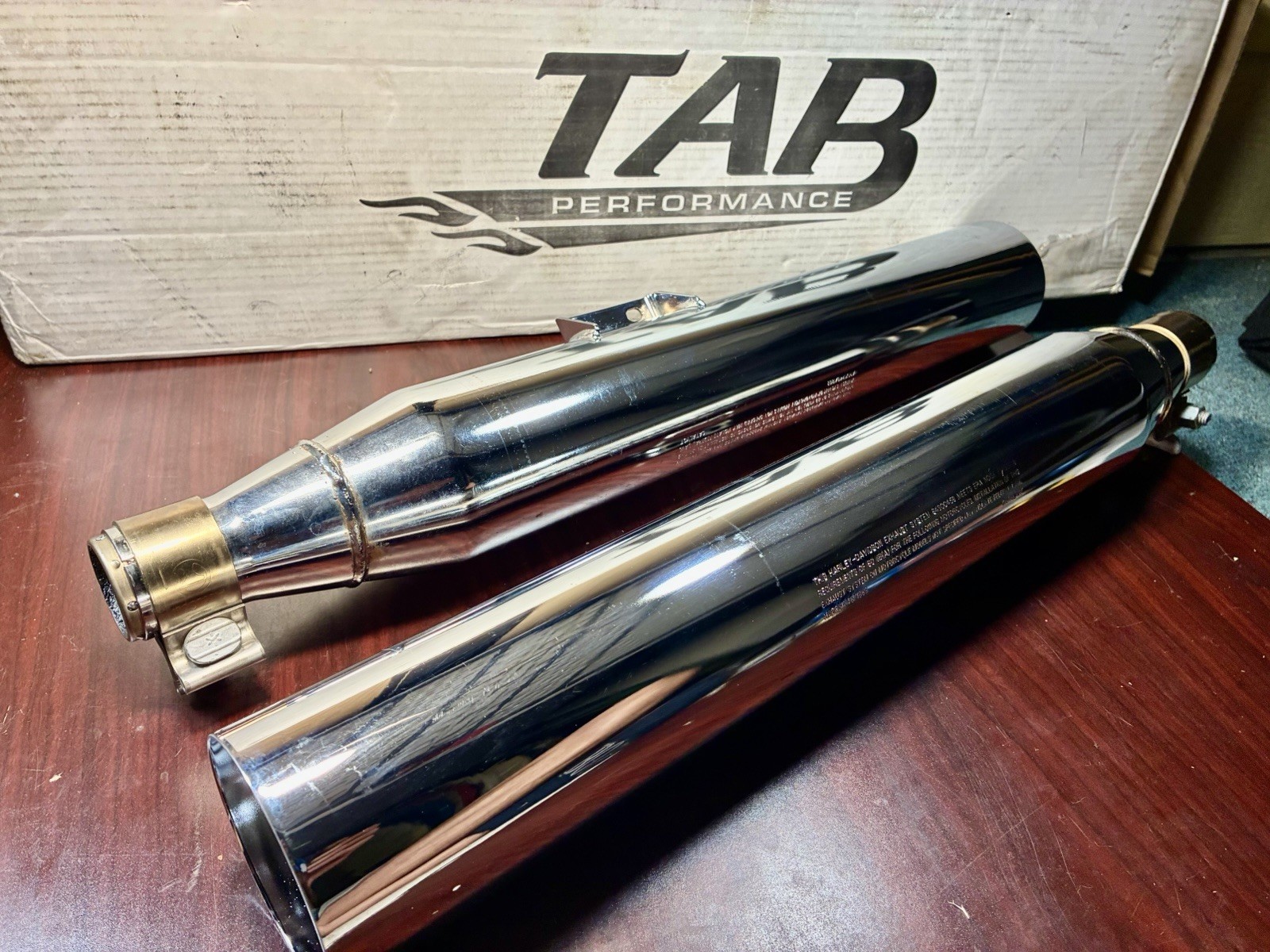 Tab Exhausts Harley Davidson Slip On Exhaust Baffle Chrome Performance Tail Pipe