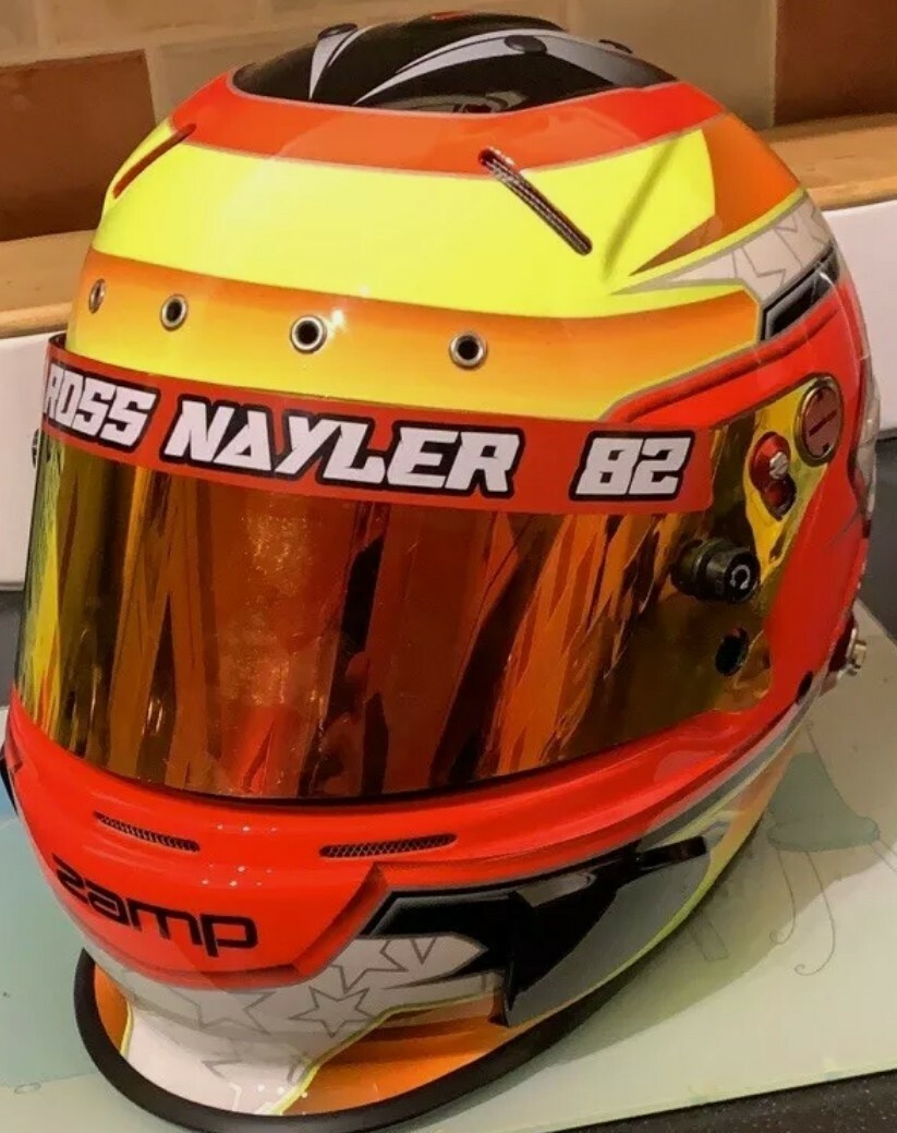 VISOR STRIPS HELMET RACING CUSTOM ANY 3 COLOURS 300MM X 2 X 25MM GO CART RACE X