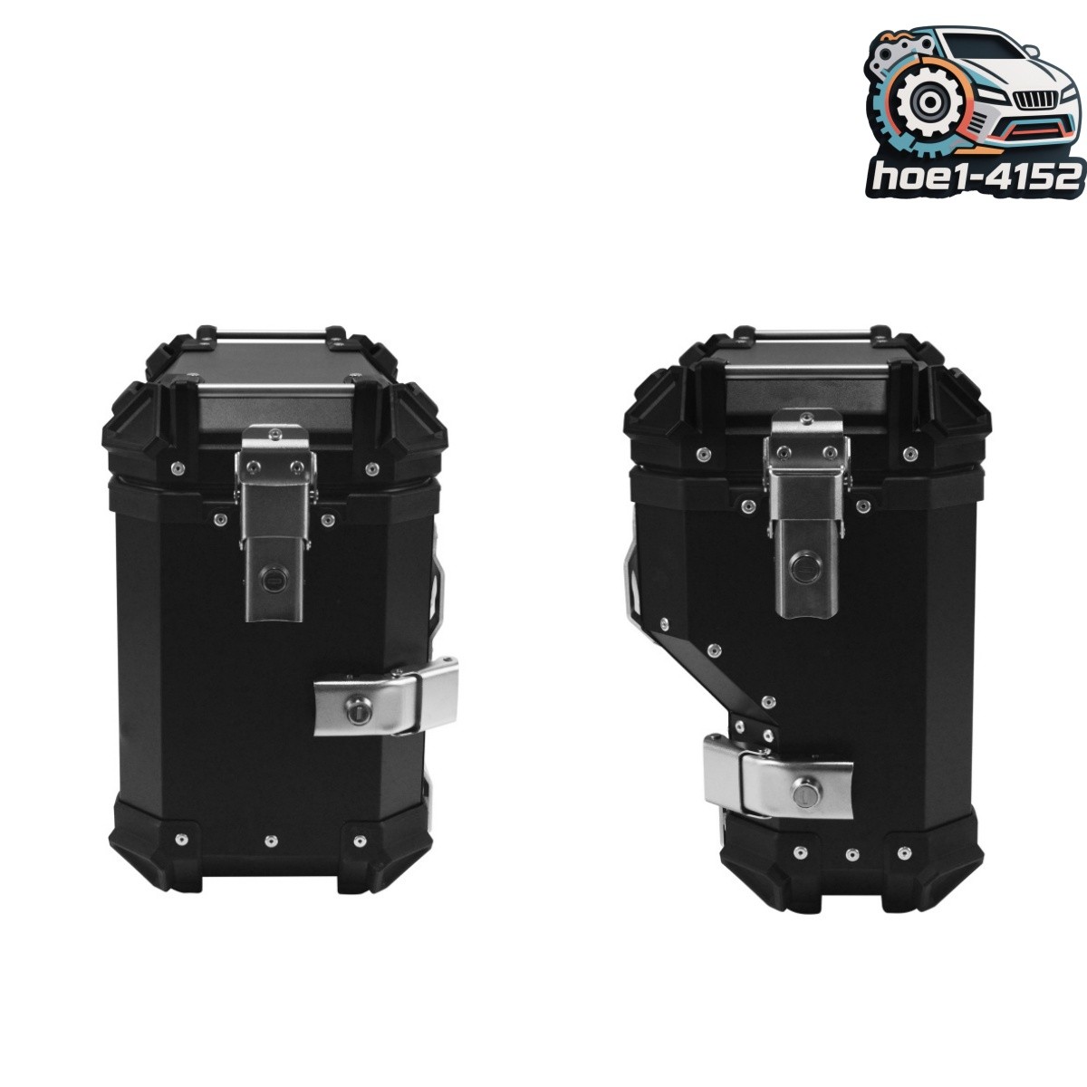 38L Tour Hard Side Saddlebag Trunk Box Motorcycle Panniers Side Case X Black
