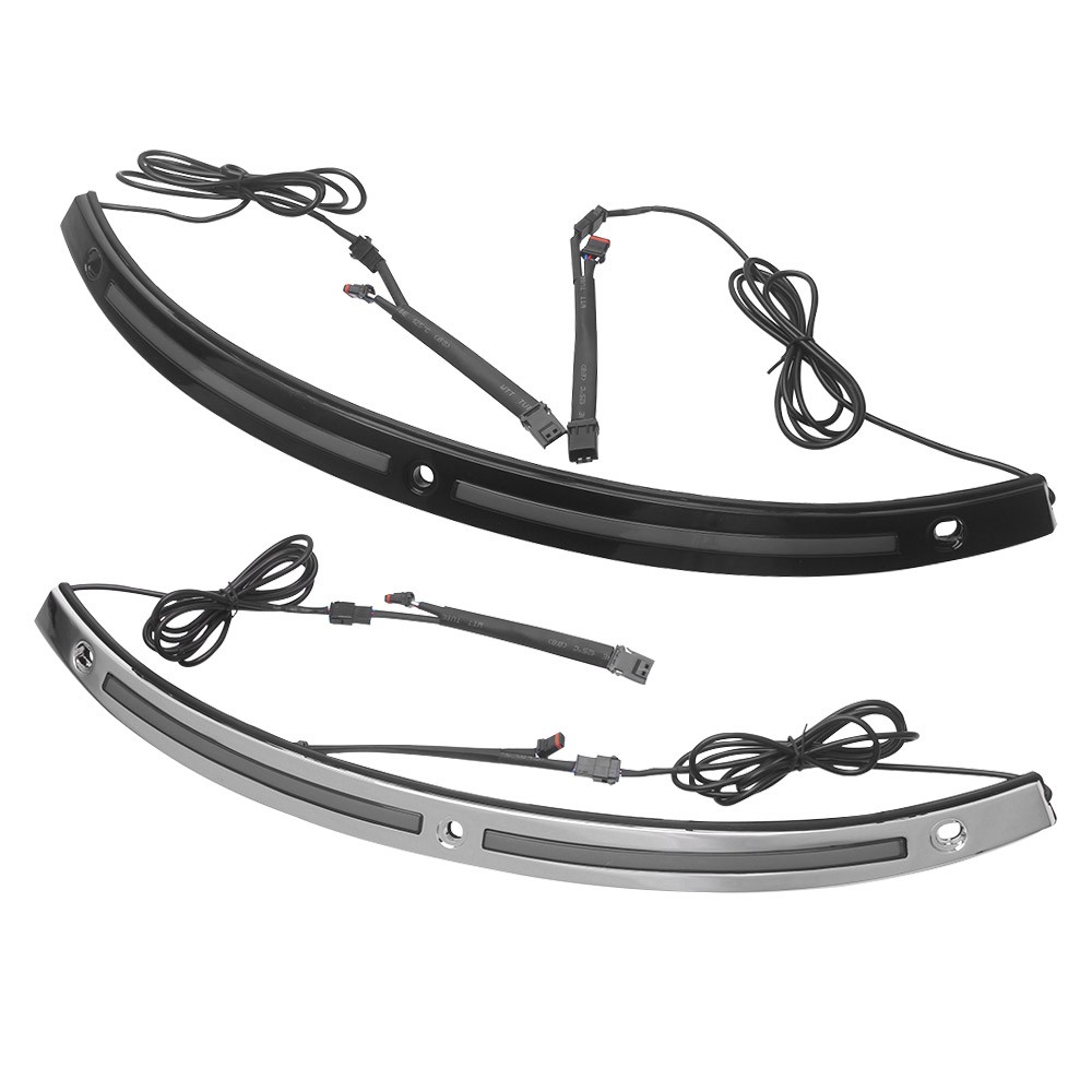 Batwing Windshield Trim LED DRL Signal For Harley Street Electra Glide 14-2024
