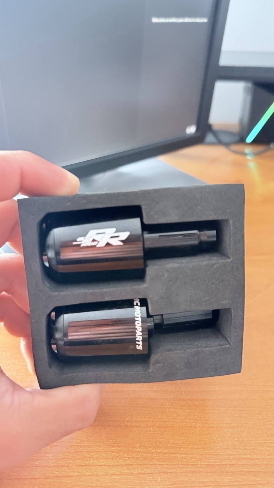 Fit BMW S1000RR 2009-2018 Engraved Logo ATOM Bar Ends
