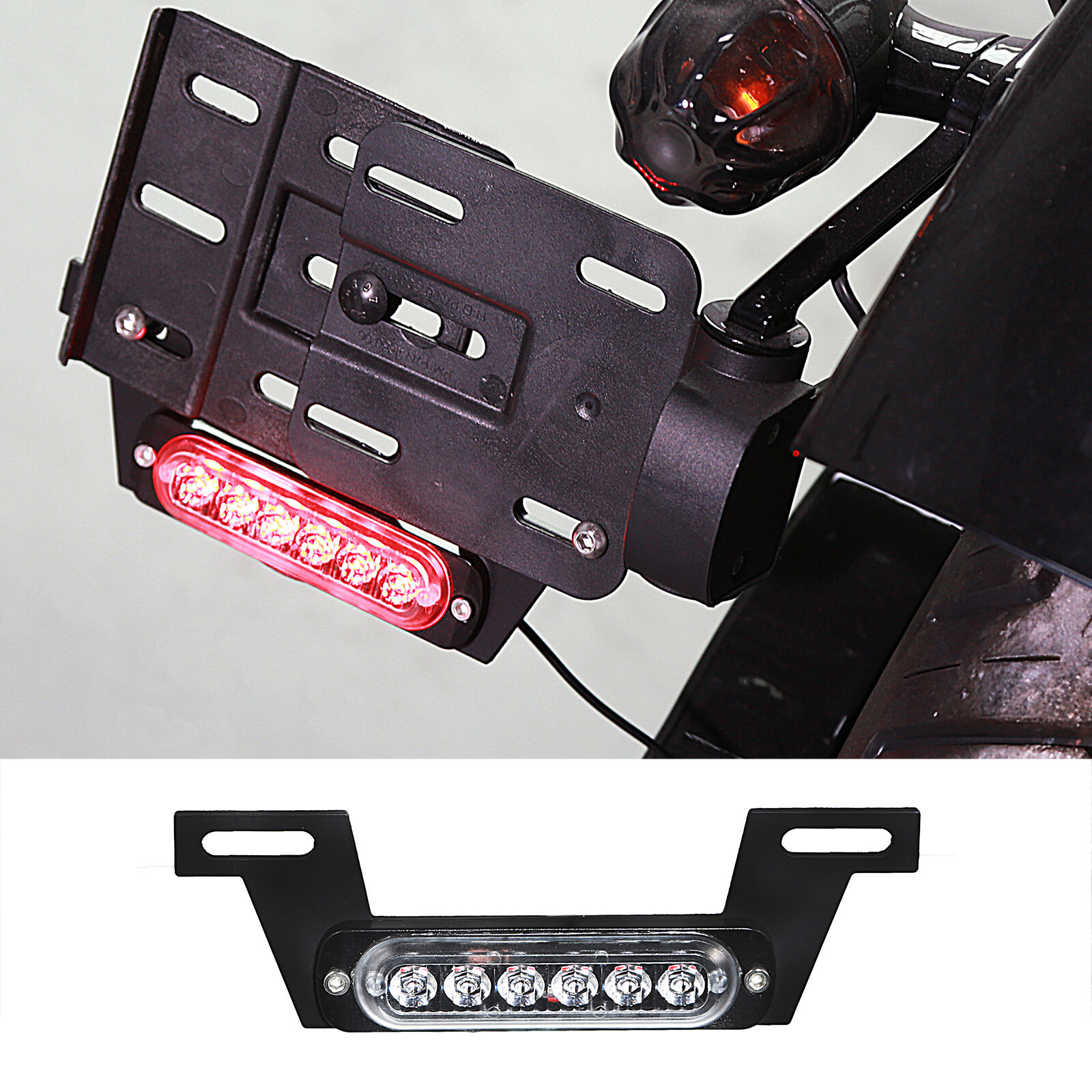 LED B6 License Plate Brake Auxiliary Light Kits For Universal Motorcycle