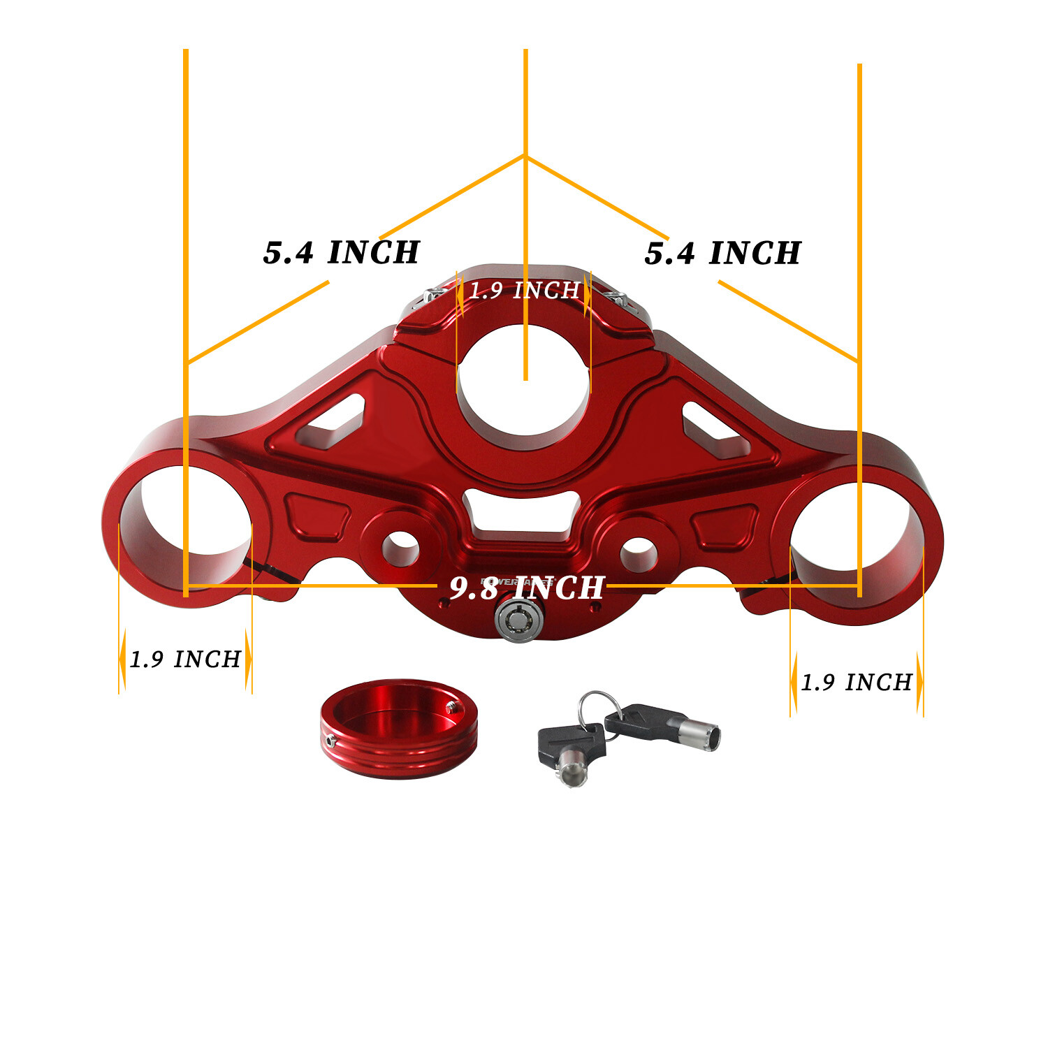 Red Front Upper Top Triple Tree for Harley Touring FLTRXS FLTR FLTRSE FLTRU 15+