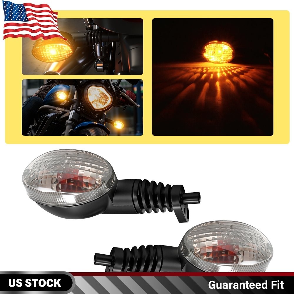 2X Clear Lens Motorcycle Turn Signal Light Lamps For KAWASAKI KLX250 2018-2020
