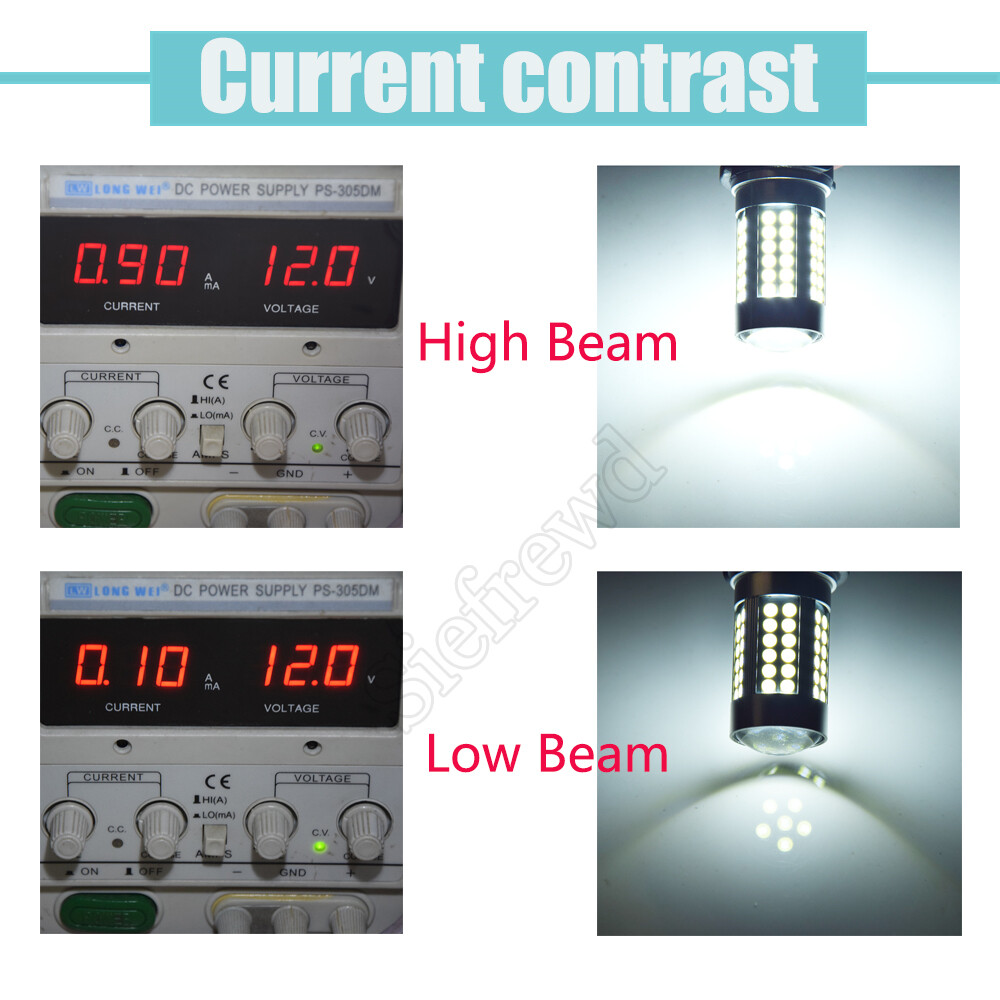 2Pcs HS5 LED Headlight Globe Front Driving Bulb Lamp For Honda 3030 66SMD 10-30V