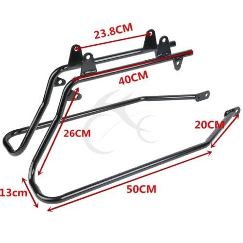 4″ Stretched Saddlebag & Conversion Bracket Fit For Harley Softail Deluxe 84-17