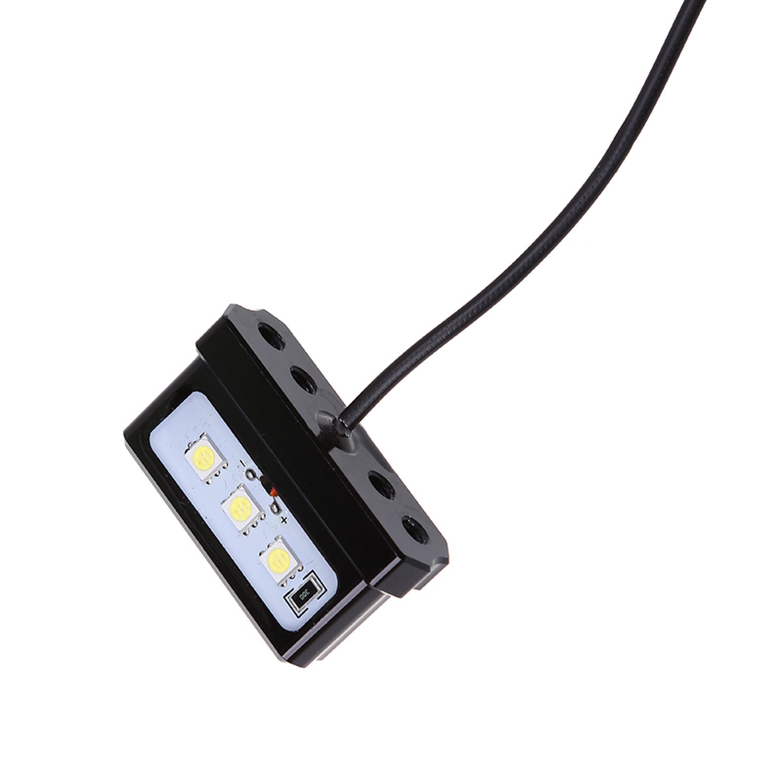 12V Universal CNC Aluminum Alloy Motorcycle White LED License Number Plate Light