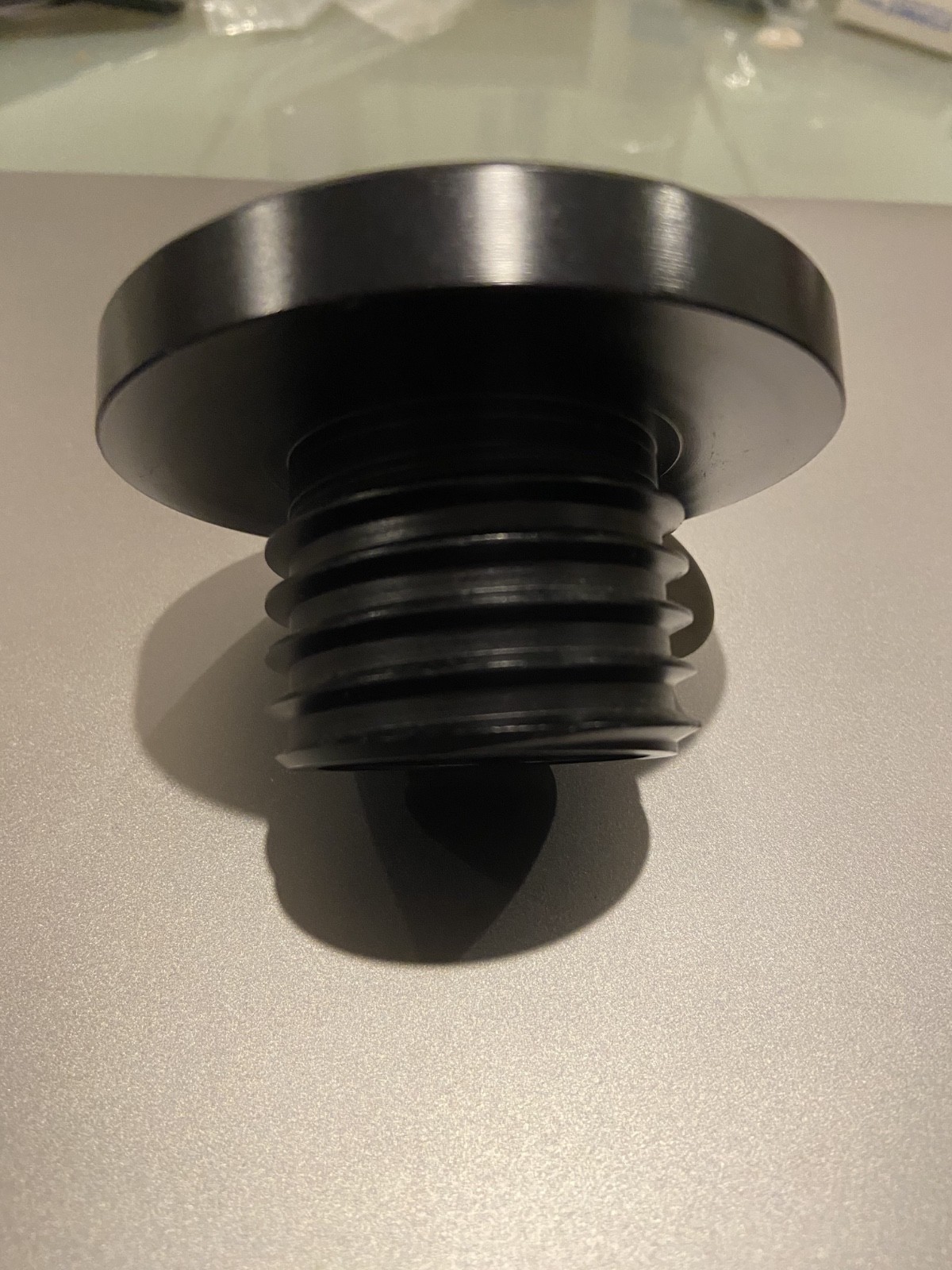 HARLEY DAVIDSON GAS FUEL CAP MACHINED ALUMINIUM ANODIZED BLACK RSD STYLE