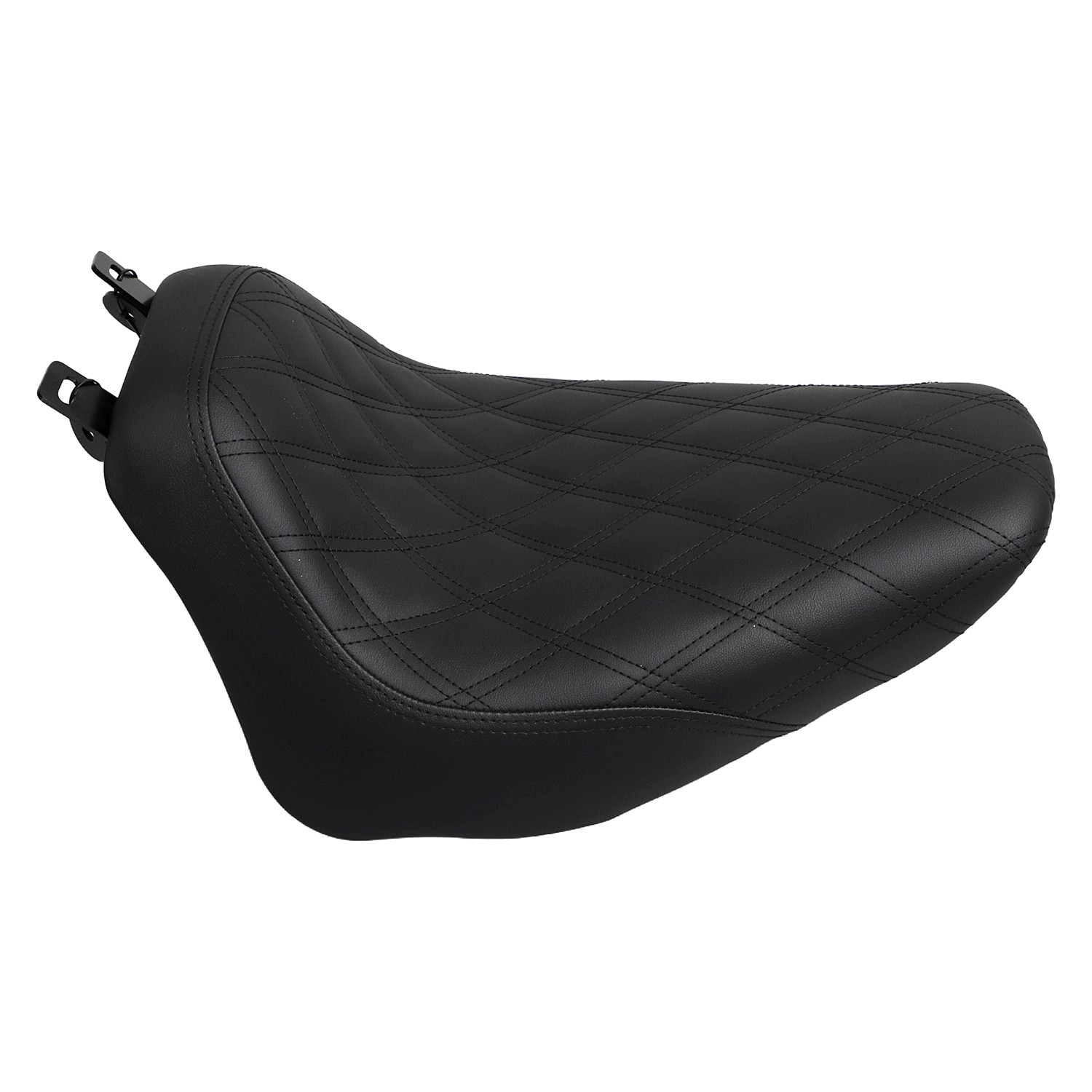 Synthetic Leather Diamond Stitch Driver Seat For Harley Heritage Softail 06-17