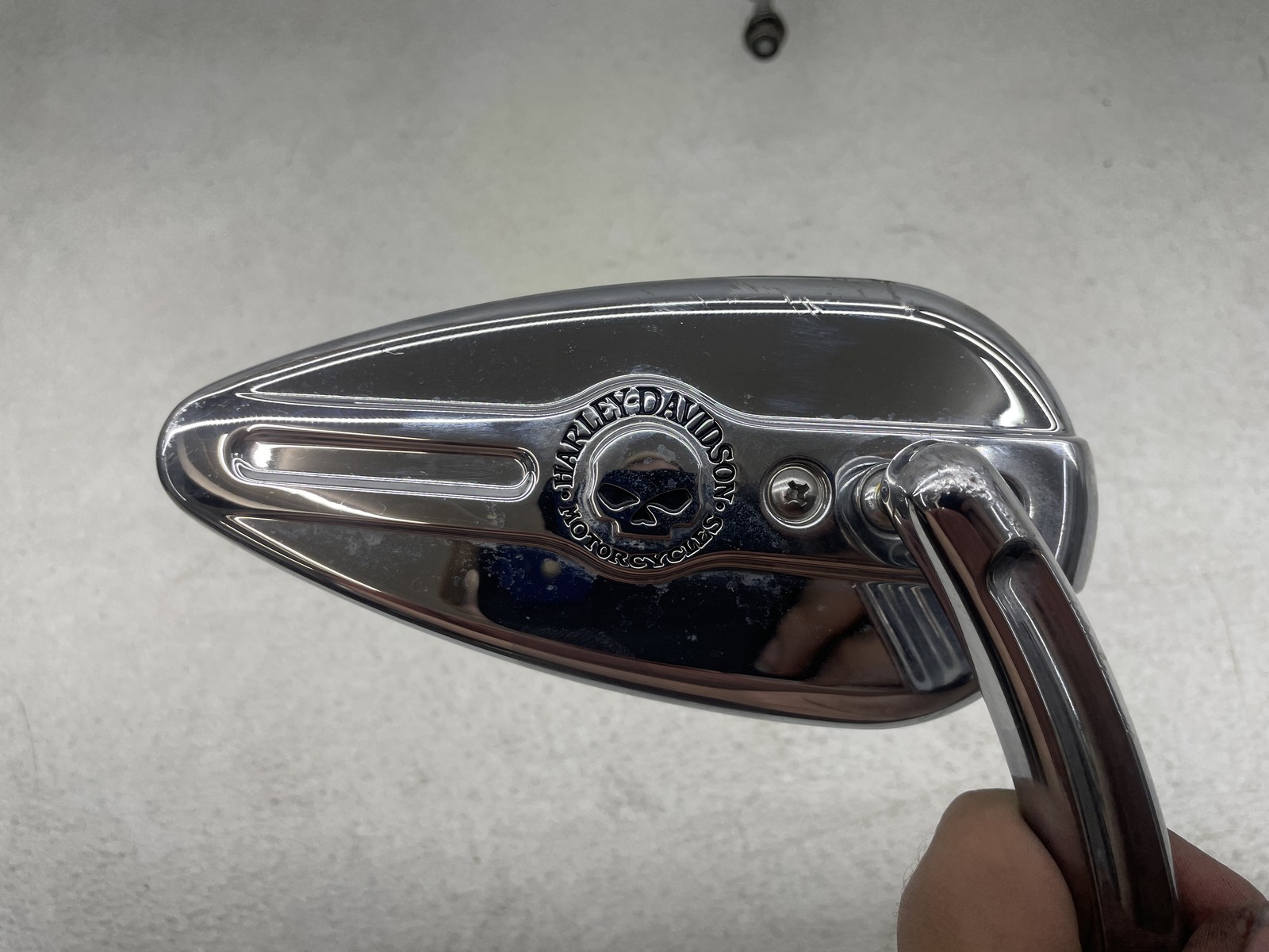 07-11 HARLEY-DAVIDSON SPORTSTER 1200 XL1200C WILLIE G SKULL REAR VIEW MIRROR SET