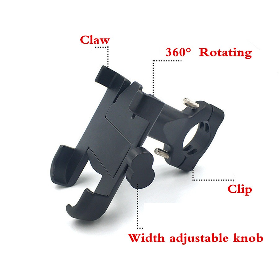 3.5″-6.5″Cell Phone Holder Motorcycle Bike Handlebar Moped Scooter Mount Holder