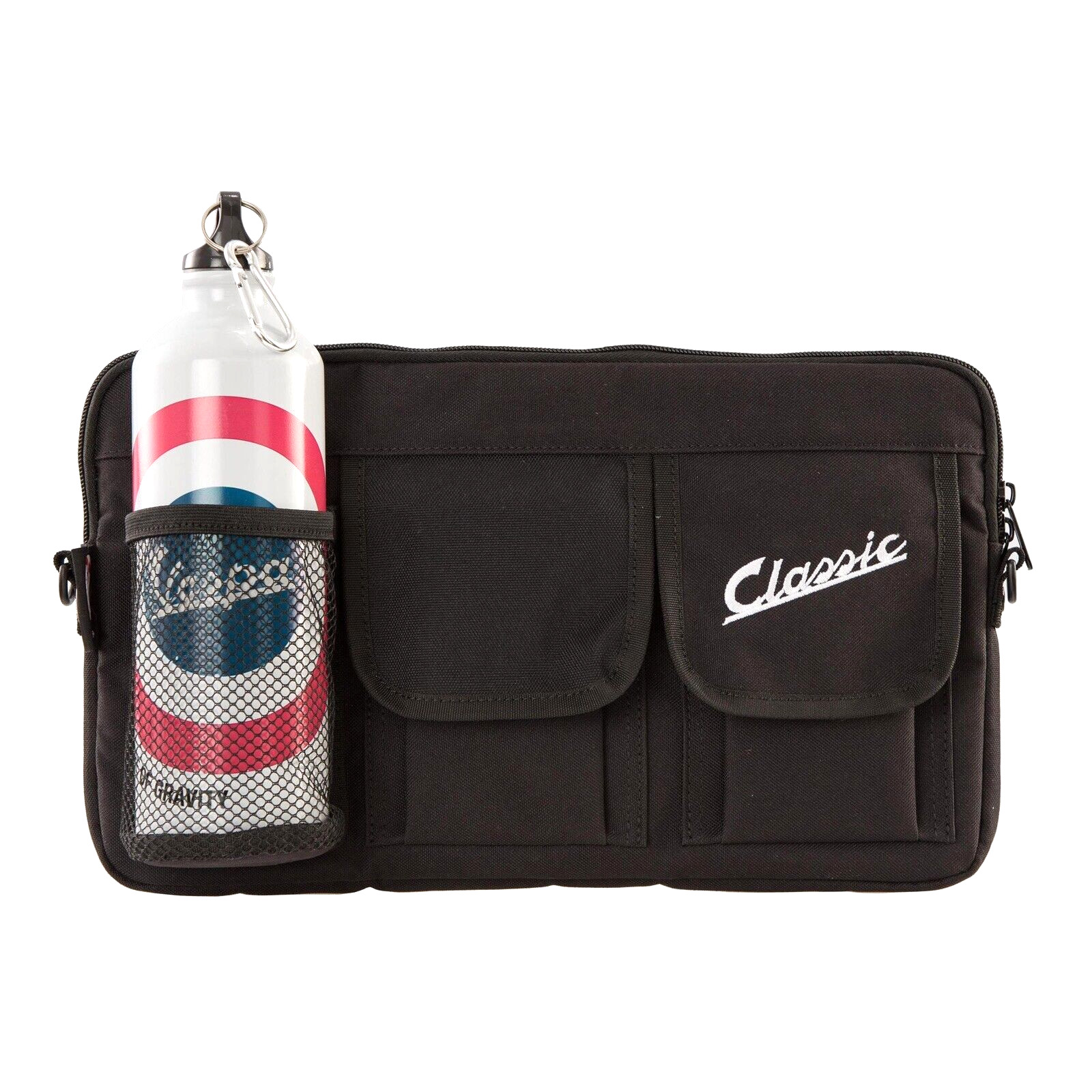 ROYAL ALLOY CLASSIC BLACK NYLON GLOVEBOX TOURING BAG WITH OUTSIDE POCKETS