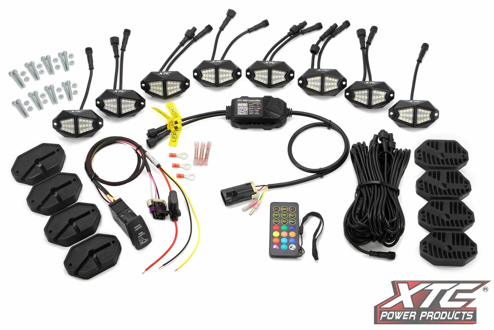 XTC POWER PRODUCTS X Lites Rock Light Kit Rgb+W 8 Lights XLITE-8PODS-RGBW