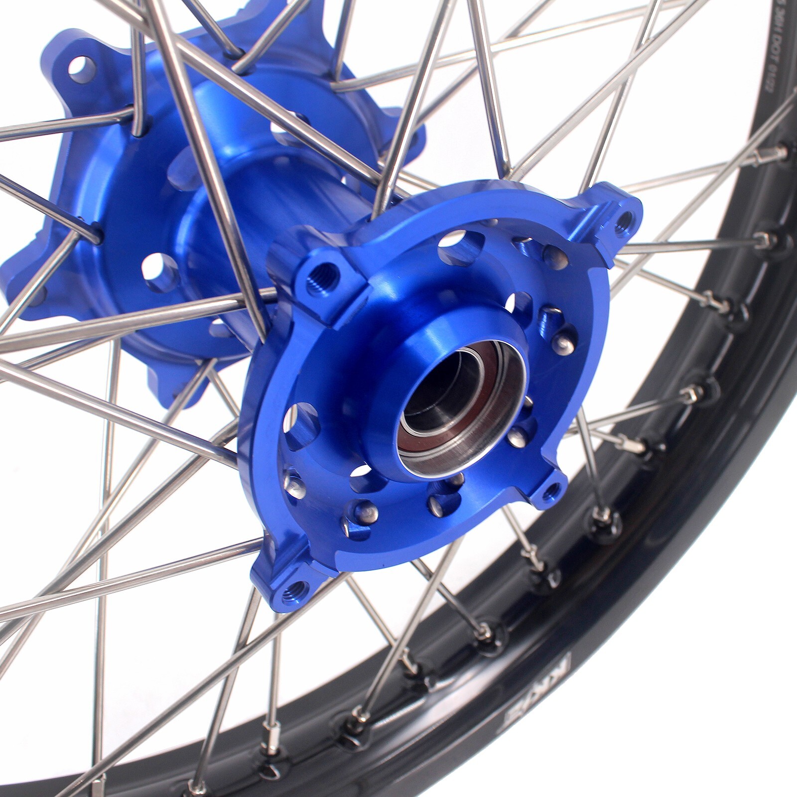 KKE 21/19 Wheels Rims Fit Kawasaki KX250F 2006-2018 KX450F KX250 KX450 Blue Bike