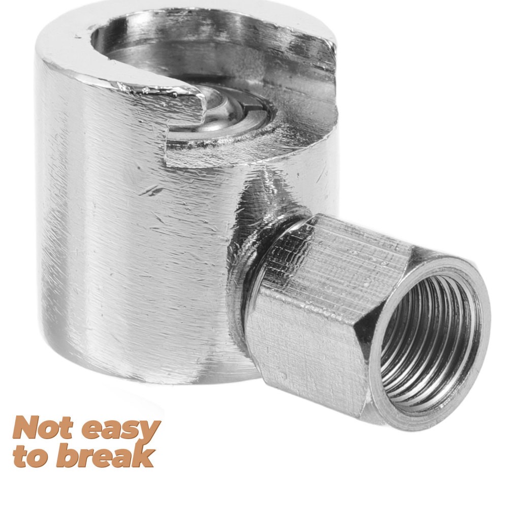 Button Head Grease Fitting Adapter Durable Iron Zinc Alloy Coupler Silver