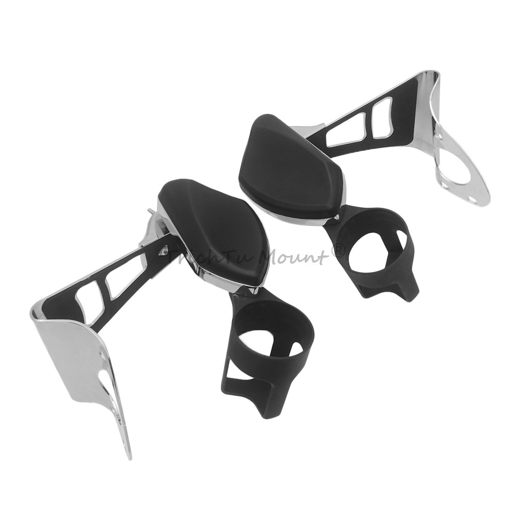 Rear Passenger Arm Rests W/Drink Holder For Harley Touring Electra Road Glide