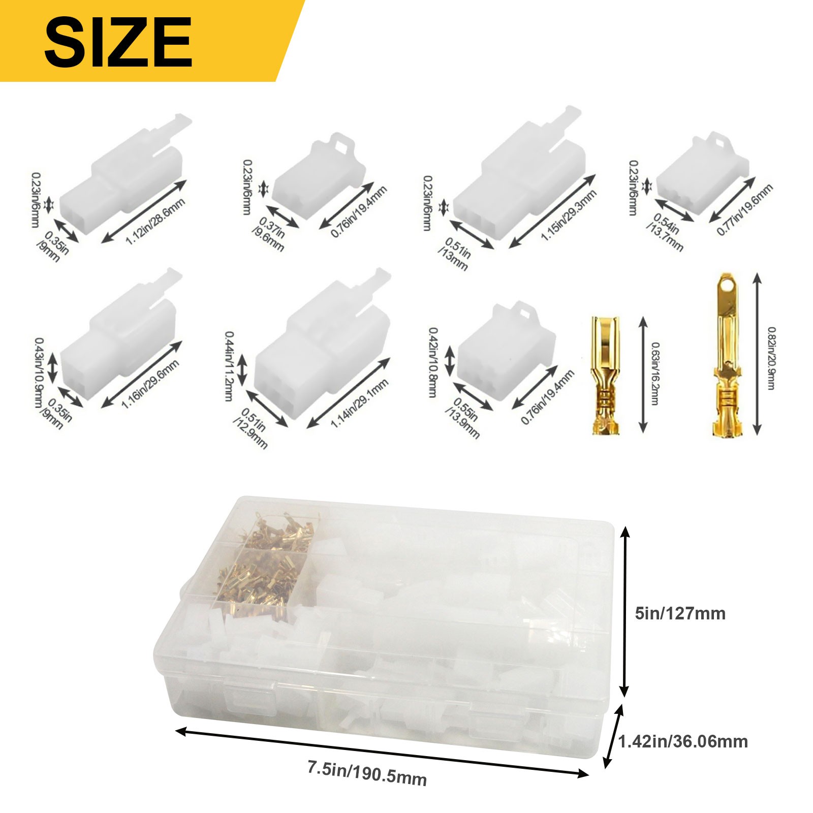 380Pcs Motorcycle Connector Wiring Loom Automotive Harness Terminal Repair Setus
