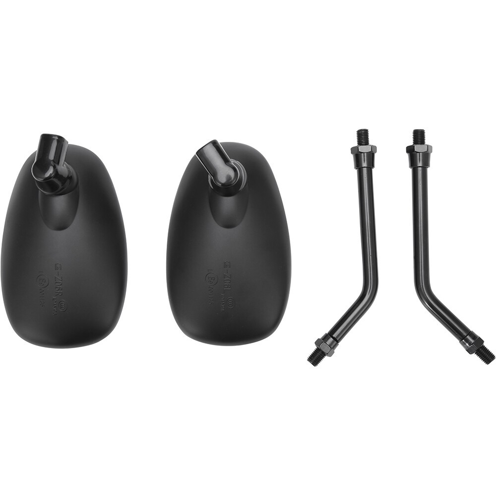 Black Motorcycle Side Mirrors For Yamaha Virago XV 750 1100 250 535 Bobber US