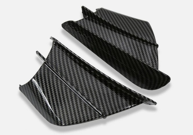 NEW Carbon Fiber Motorcycle Body Side Winglet Air Deflector Wing Spoiler